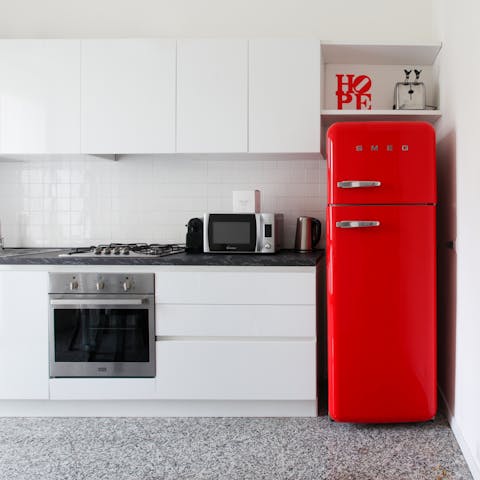 Plate up home-cooking perfection in a bright and colourful kitchen