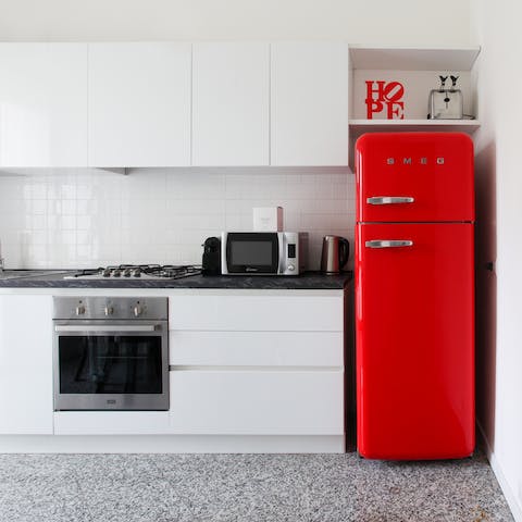 Plate up home-cooking perfection in a bright and colourful kitchen