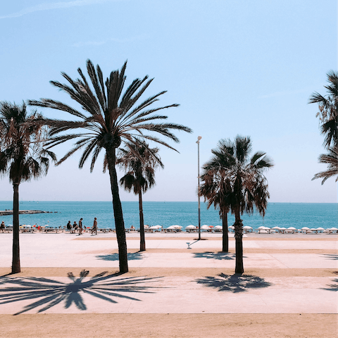 Break up sightseeing with a day at the beach, within walking distance