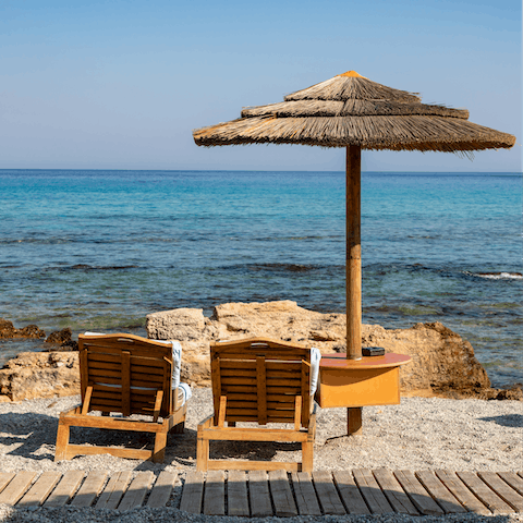 Pop down to Kallithea beach to enjoy the waters of the Mediterranean