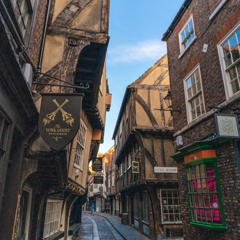Mosey over to the vibrant markets of The Shambles, just ten minutes on foot
