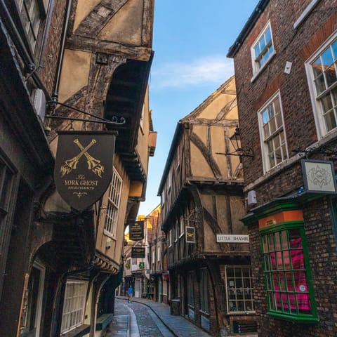 Mosey over to the vibrant markets of The Shambles, just ten minutes on foot