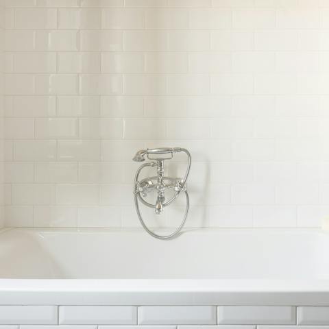 Enjoy a luxurious soak in the tub