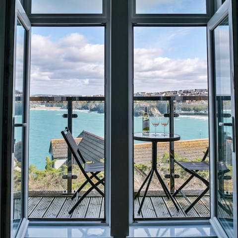 Step out onto the balcony to soak up your surroundings