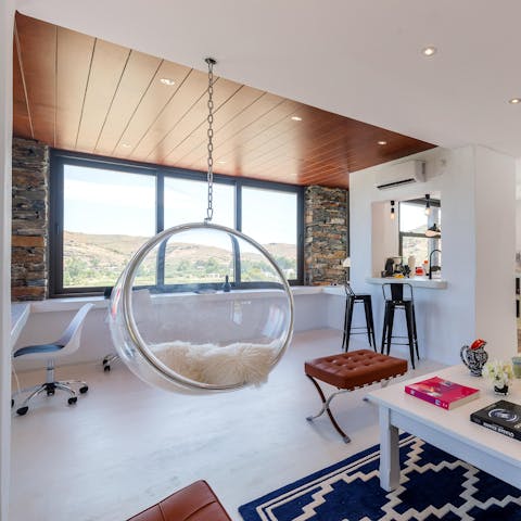 Chill out in the stylish living space before heading out to explore