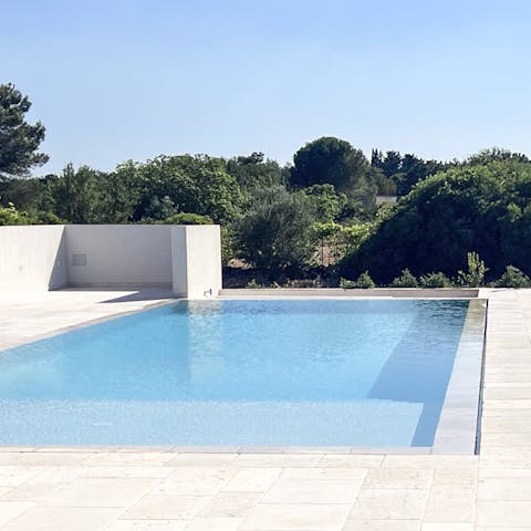 Take a dip and cool off in the private pool