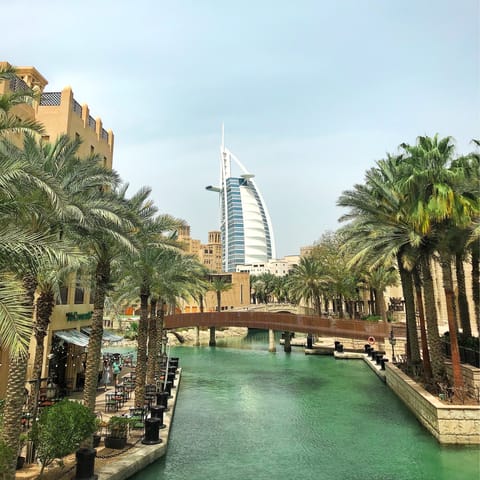 Check out Burj Al Arab – it's fifteen minutes away