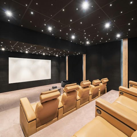 Kick back with a classic in the cinema room