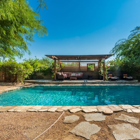 Splash around in the immaculate pool