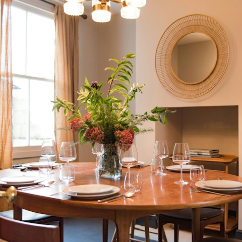Gather for an elegant meal when you're not sampling the local eateries