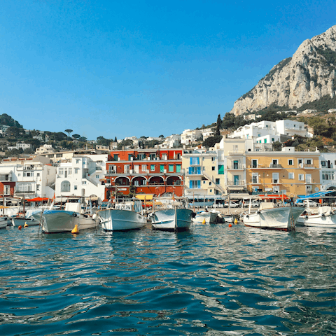 Explore the island of Capri from your base in Marina Piccola