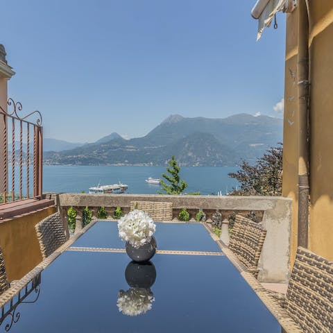 Savour relaxing mornings on the private balcony