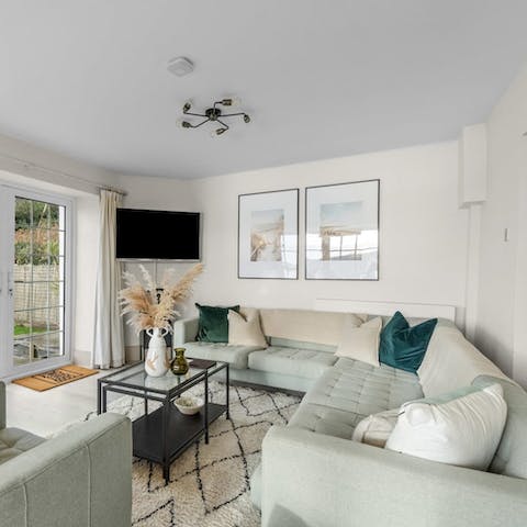 Stretch out on the plump sofas with a glass of pet nat