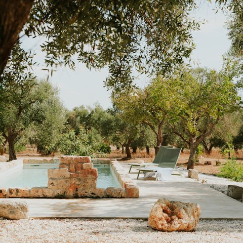 Relax in the sun in the tranquil garden