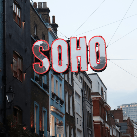Soak up the buzz of central London from Soho