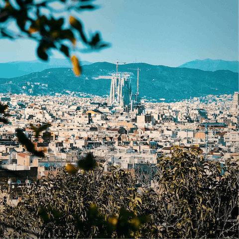 Reach the beguiling city of Barcelona, just a half-hour drive away