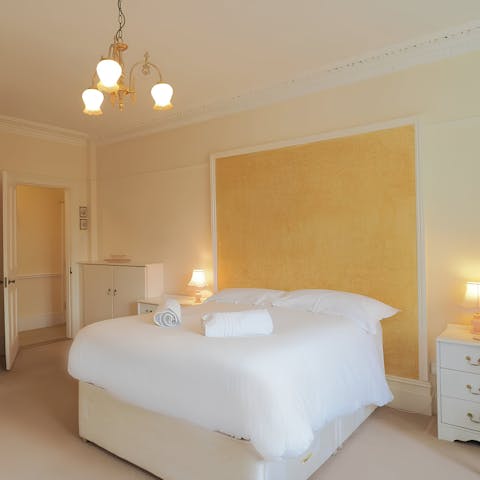 Unwind in one of the plush bedrooms after a day of exploring