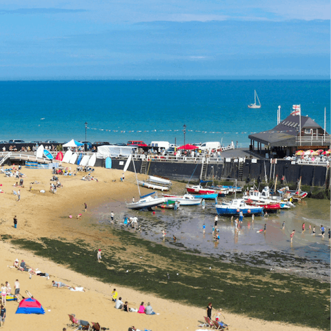 Explore Viking Bay, a four-minute walk away