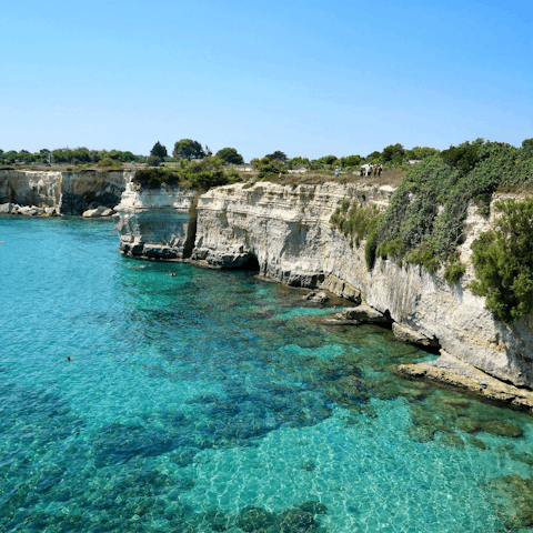 Take a scenic 25-minute drive down to Puglia’s coast
