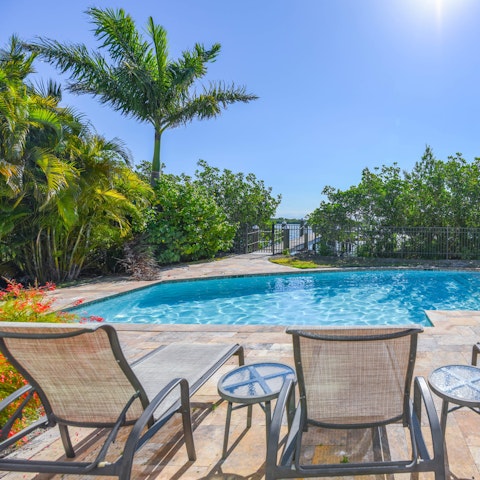 Start the day with a quiet dip before the island wakes up