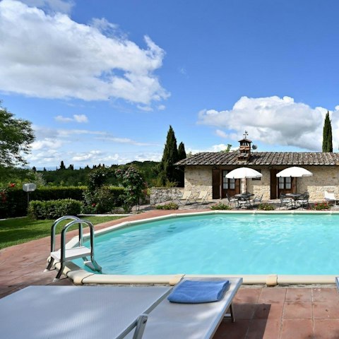 Cool off from the Tuscan sun with a dip in the pool
