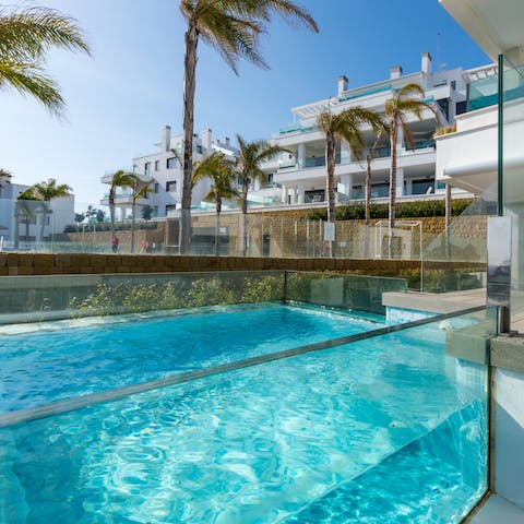 Take a refreshing dip in your private pool