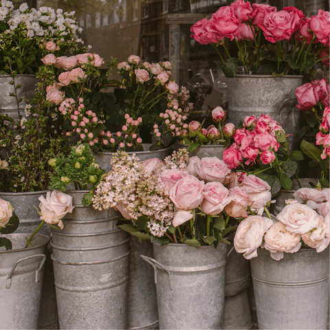 Pick up some flowers from the nearby Saint-Honoré market