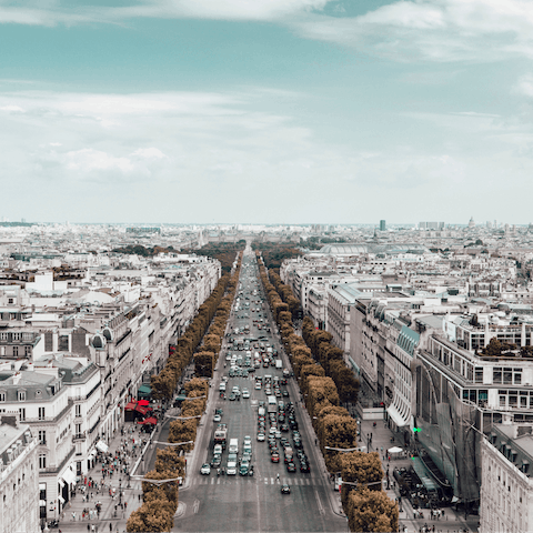 Connect with the glamorous heart of Paris from the Champs-Élysées