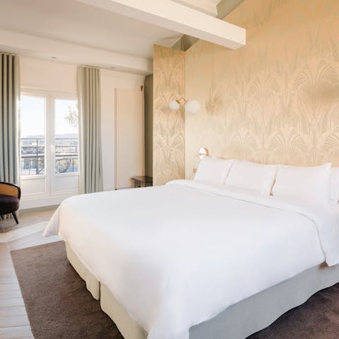 Find a wonderful sense of relaxation in the cosy bed