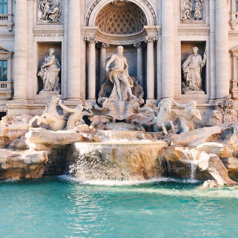 Visit the iconic Trevi Fountain – within walking distance from the home