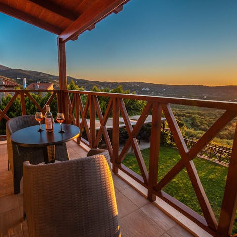 Sip sundowners out on the balcony