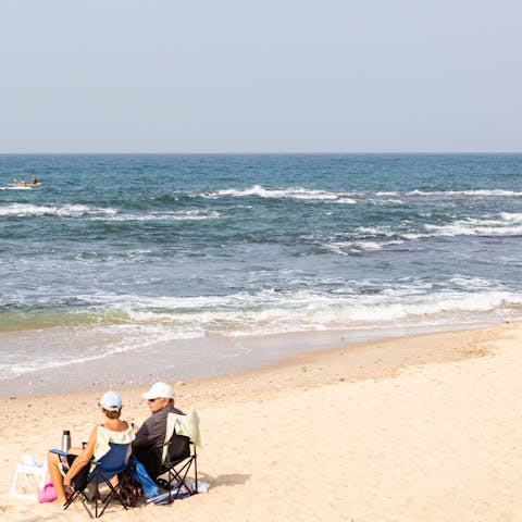 Head to the beach on the relaxing mornings and sunny afternoons