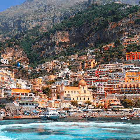 Make the drive to the breathtaking town of Positano and spend the day exploring