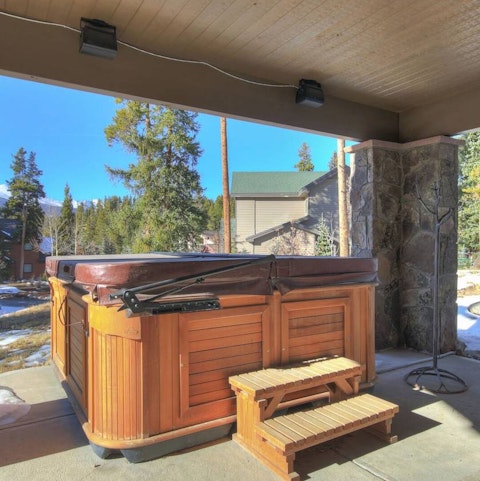 Unwind in the Jacuzzi after a day hitting the slopes
