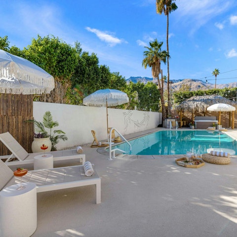 Enjoy pool days with a backdrop of the desert