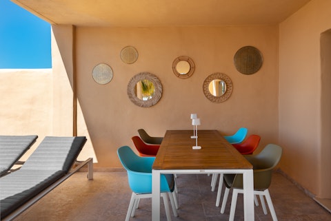 Host a long alfresco lunch beneath warm terracotta walls