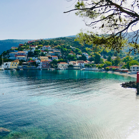 Explore picturesque Asos, a twenty-minute drive away