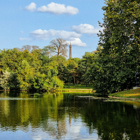 Explore Bois de Boulogne – a ten-minute walk away