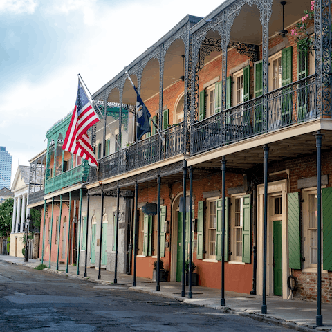 Take a short stroll of the historic French Quarter