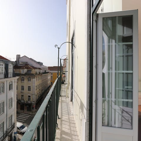 Perch on the balcony and sip your morning cup of coffee