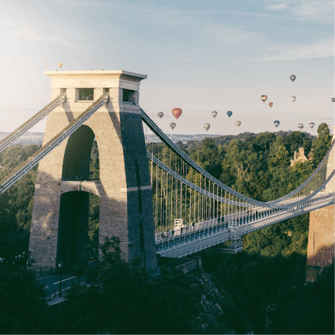 Explore chic Clifton, including the Clifton Suspension Bridge