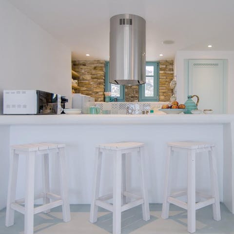 Start your morning with a fresh coffee at the breakfast bar
