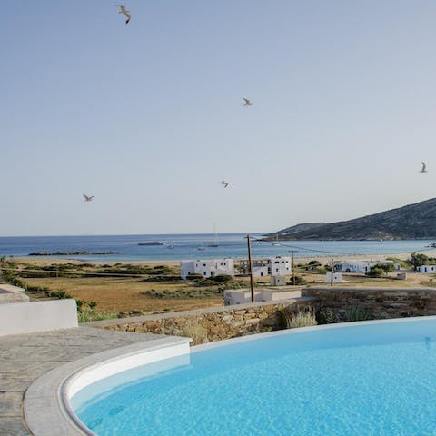 Admire the stunning coastal views from the house