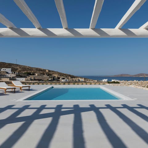 Cool off from the midday heat with a gentle swim in the private pool
