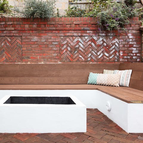 Cosy up around the fire pit as the night draws in