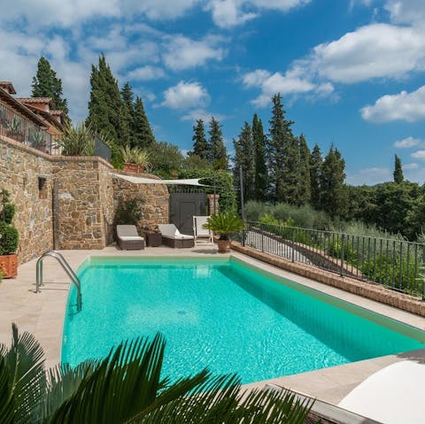 Find peace and relaxation while lounging by the pool