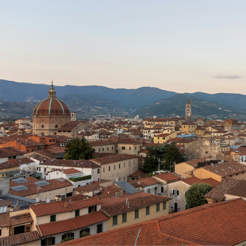 Soak up historic Tuscan charm  in the nearby city of Pistoia