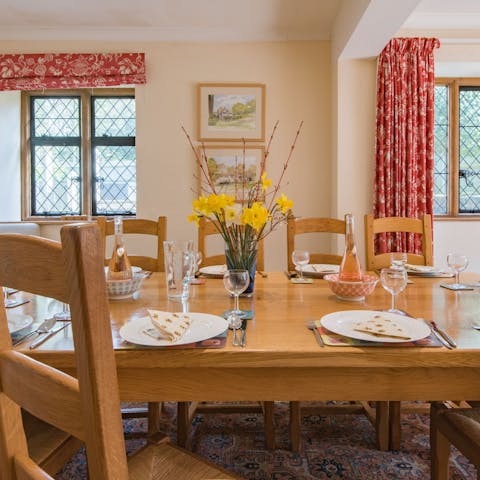 Serve up hearty homemade meals at the dining area – roast dinner anyone?