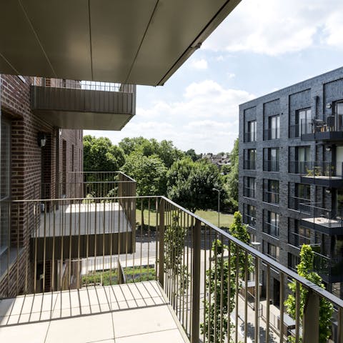 Start your day with coffee on the private balcony