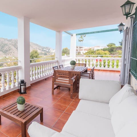 Sneak away to the shady terrace for afternoon siestas